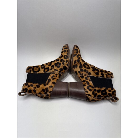 Madewell Women’s Reagan Leopard Booties Brown Calf Hair Booties Sz 7.5 - Picture 5 of 7
